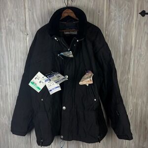 Couloir Ski Jacket Black Hooded Winter Snow Jacket Mens Sz XL Vented Pockets VTG